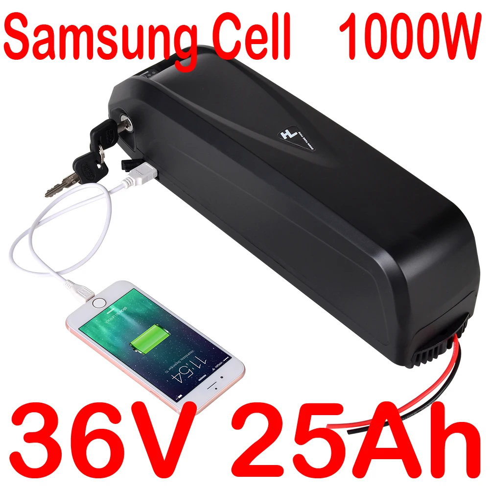 

36V 10AH 12AH 13AH 15AH 18AH 20AH 25AH Lithium Ebike Batery 36V 500W 1000W Li- ion Electric Bike 18650 Battery Pack Samsung Cell