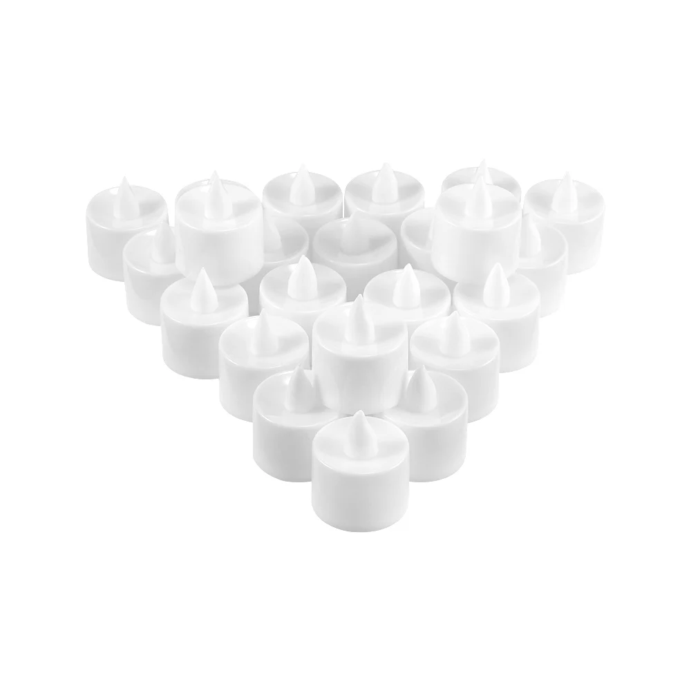 24 шт. Led лампы в форме свечи Белая Свеча светильник креативный настенный Батарея