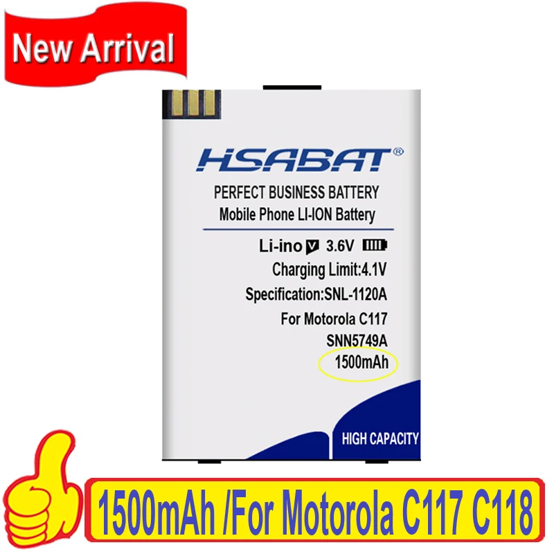 Фирменный 100% новый аккумулятор SNN5749A 1500 мАч для Motorola C117 C118 C155 C139 C115 C116 C157 V171 W150I W200