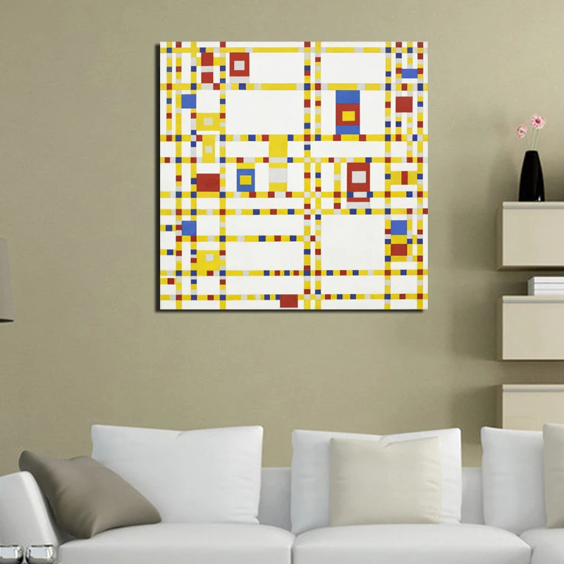 Фотообои Piet Cornelies Mondrian Картина на холсте принты для гостиной украшение дома