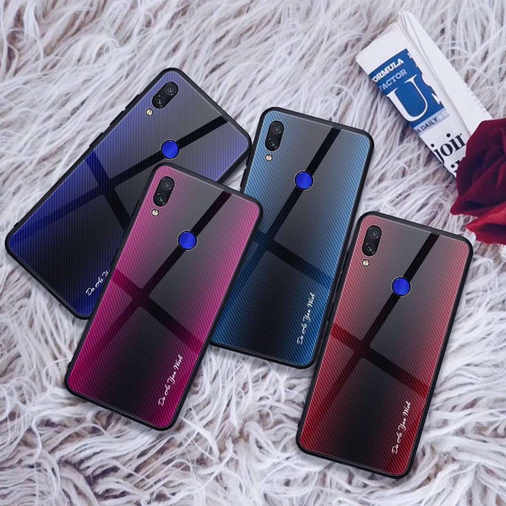 Чехол Haissky из закаленного стекла с градиентом для Xiaomi 9 SE A3 Lite Redmi Note 5 6 Pro 7 7A K20