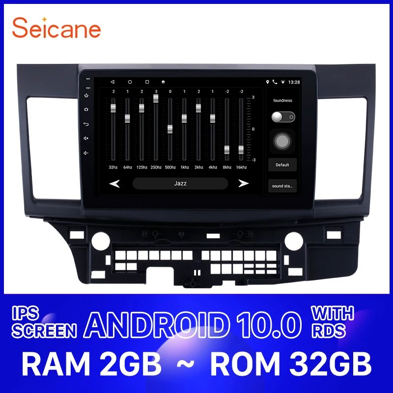 Автомагнитола Seicane 2DIN Android 10 0 HD 1 дюйма для Mitsubishi Lancer ex 2008 2009 2015 GPS мультимедийный
