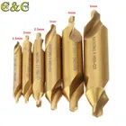 Кобальтовое центровое сверло из быстрорежущей стали M35, 6 шт.компл., 1,5122345 мм, стандартное зенковочное сверло с углом 60 градусов, с двойным концом