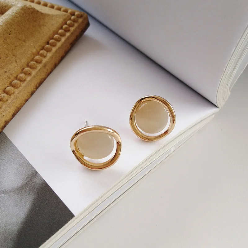 S925 иглы стиль волшебница эстетическое опал маленькие серьги-гвоздики в виде