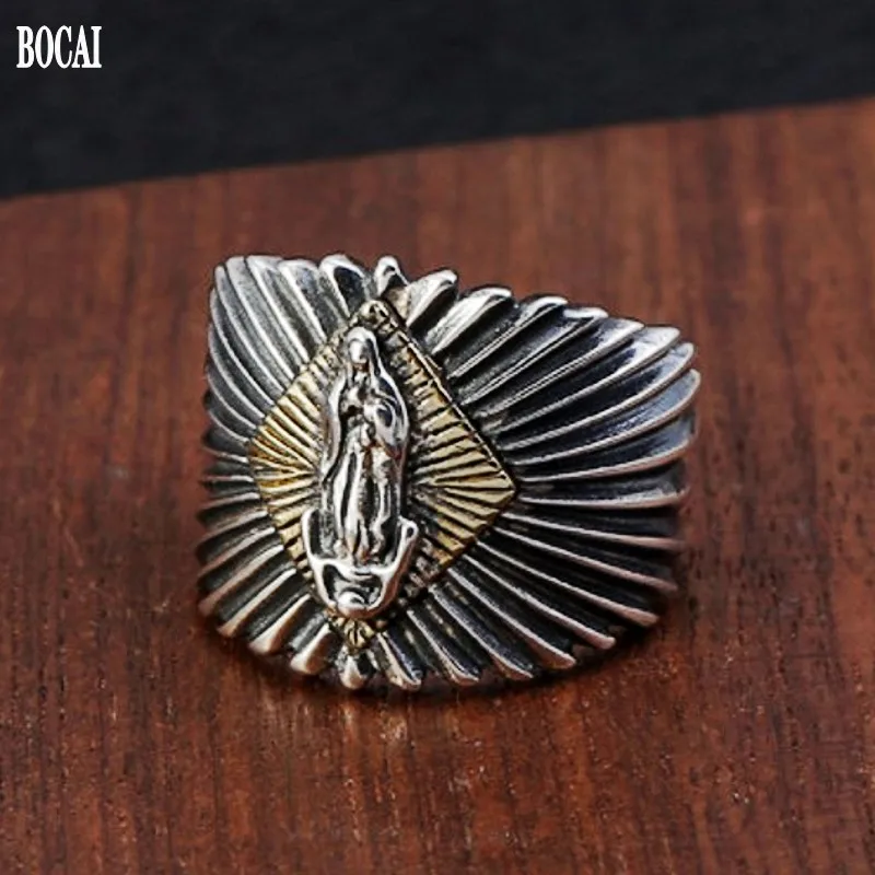 Новинка 100% винтажное уличное кольцо из чистого серебра 925 пробы для мужчин