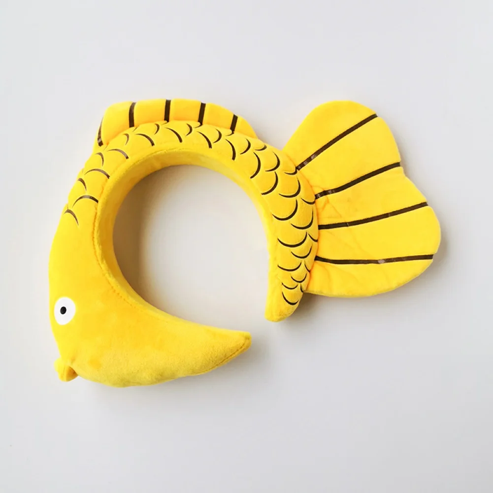 

Women Cute Cartoon Carp Plush Face Wash Hair Band Headband Head Accessory Decor
