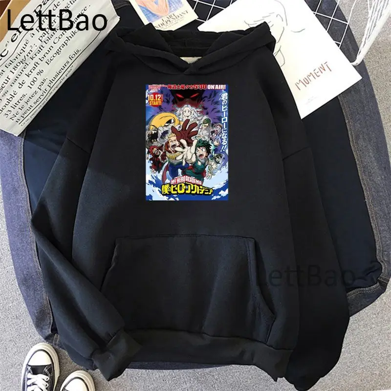 

Funny Anime My Hero Academia Hoodies Men Women Tops Gothic Aesthetic Clothes Hiphop Streetwear Harajuku Hip Hop Hooded Hoodies