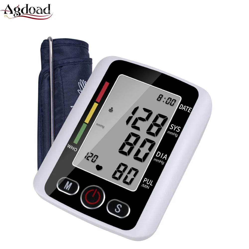 

Digital Arm Blood Pressure Monitor Tonometer Upper Arm Sphygmomanometer Automatic Voice Pulse Heart Rate Blood Pressure Meter