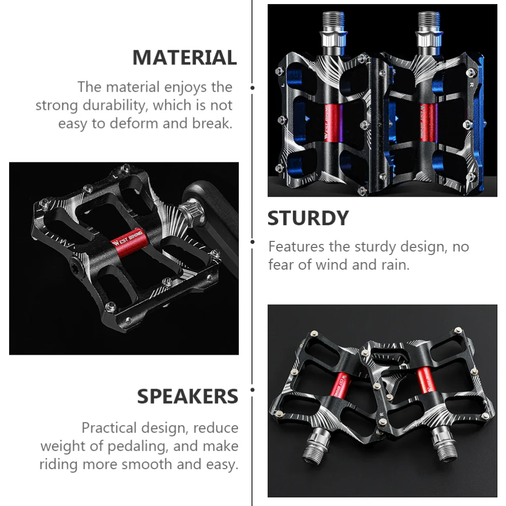

1 Pair Bike Pedal Professional Bike Treadle Bike Bearing Pedal Bike Accessory