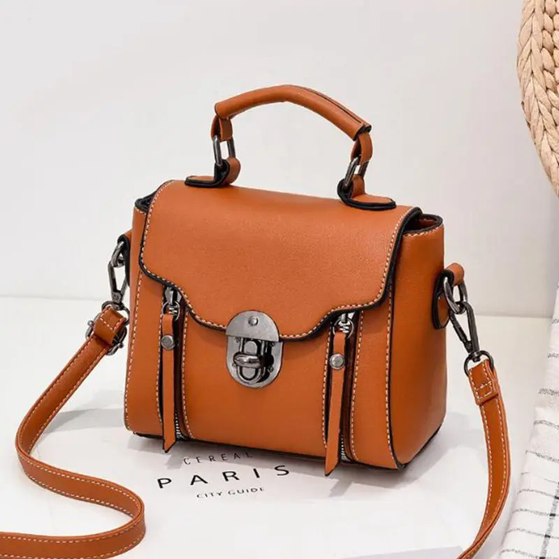 

Ladies Small Handbags New Flip Messenger Bag Fashion Small Fresh Ladies Small Square Bags Pu Leather Women Diagonal Shoulder Bag