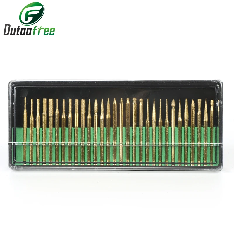 30 шт./компл. Шлифовальная головка из титанового сплава 3 мм dremel Аксессуары