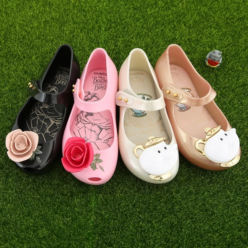 

Mini Melissa Lovely Flower Girl Jelly Shoes Beach Sandals 2020 New Baby Shoes Melissa Sandals Kids Non-slip Princess
