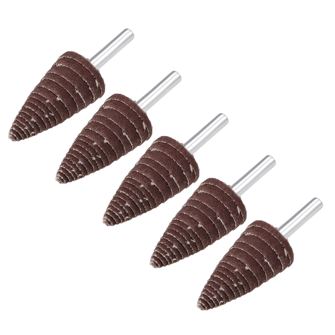 

uxcell 25mm Cone Shape Abrasive Flap Wheel 1/8-Inch Shank for Deburring Sanding Polishing 240 Grits 5 Pcs