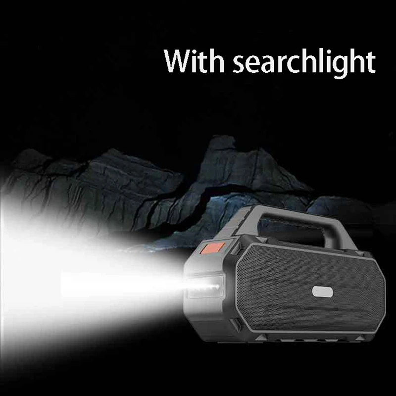 

4000MAh Bluetooth Speakers 30W High Power Waterproof Bass Portable Outdoor Subwoofer Music Player Flashlight FM Radio TF