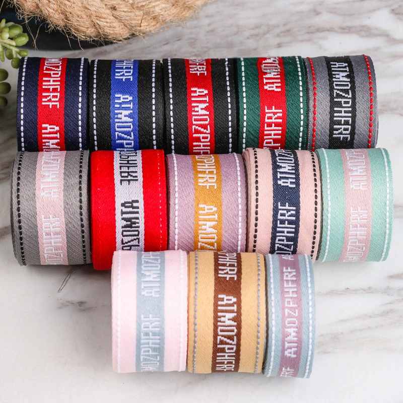 5 yards/lots Letter Embroidery Jumper Polyester Ribbon for DIY Craft Hair Bow Gift Packaging Clothing Accessories | Дом и сад