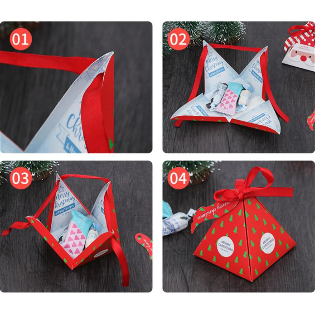 40 ^ 10 шт креативная Рождественская упаковка для конфет Подарочная коробка