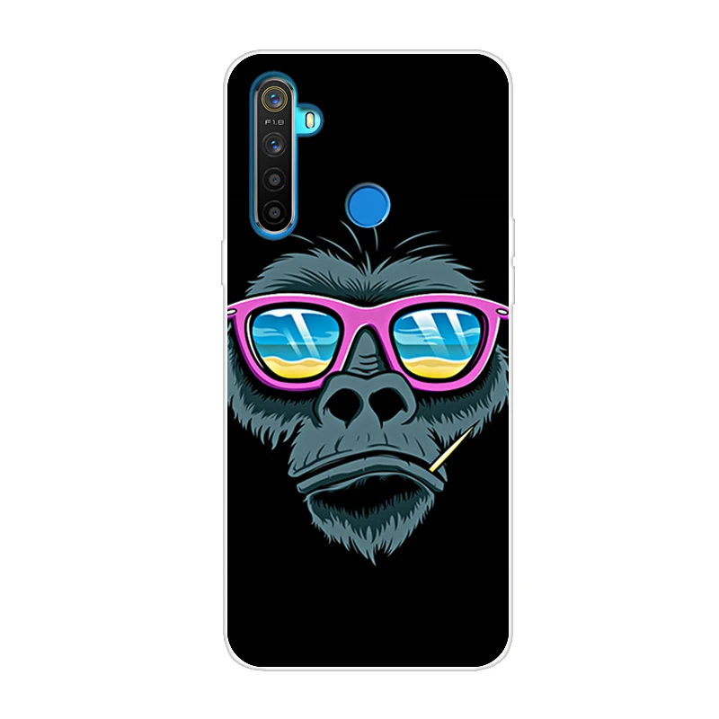 Силиконовый чехол для OPPO Realme 5 чехол милый Тигр мягкий ТПУ чехол для OPPO Realme Q задний Чехол Realme 5 Pro чехол для телефона s Capa