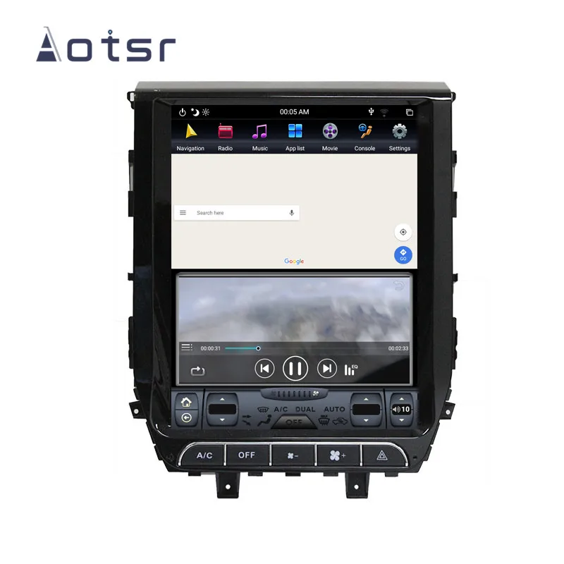 Aotsr 12 1 &quotвертикальный экран Android 8 автомобильный DVD мультимедийный плеер GPS
