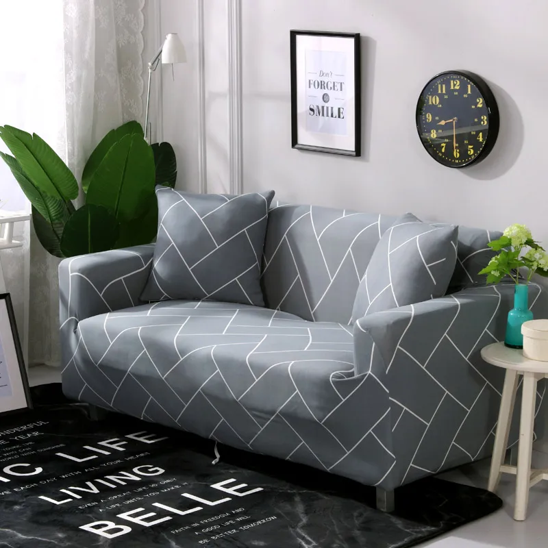 Чехлы для диванов в полоску с принтом гостиной современный трехместный диван