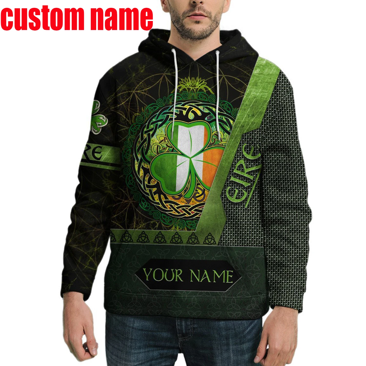 

PLstar Cosmos 3DPrinted Newest Irish Custom Name Cross Unique Hrajuku Funny Streetwear Unisex Casual Hoodies/Zip/Sweatshirt W-12