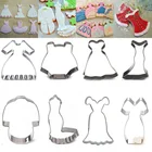 1 шт. свадебное платье, костюм, коктейльное платье, Ципао из нержавеющей стали, конфетная форма, кондитерский магазин