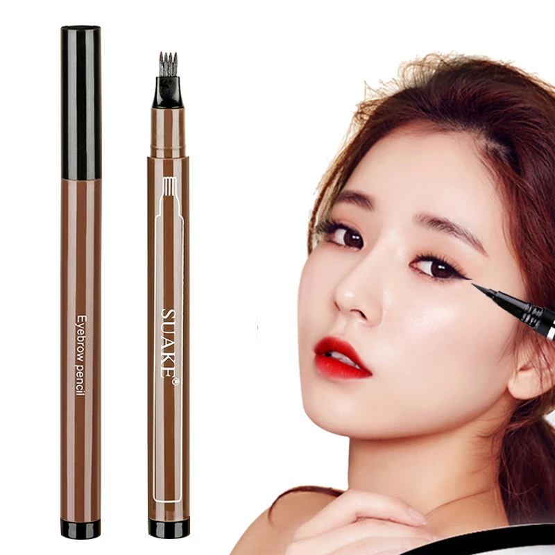 1 Pcs Microblading Eyebrow Pen 4 Fork Waterproof Tattoo Pencil Long Lasting Wild Brow Dye Tint Makeup Cosmetic TSLM2 | Красота и