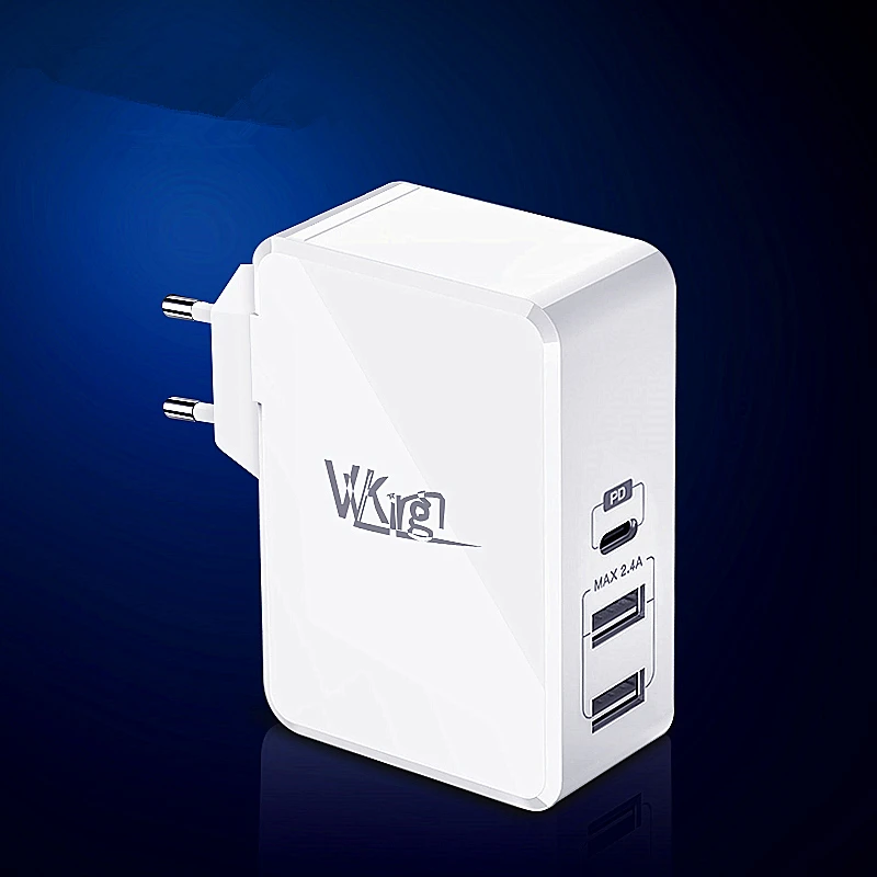 Штепсельная Вилка EU/US 40 Вт USB зарядное устройство типа C PD для быстрой зарядки