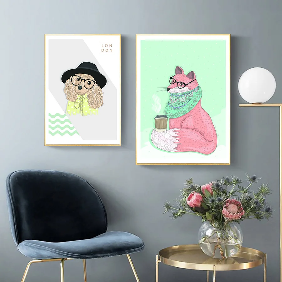 Картина на холсте с изображением милой собаки сердца забавные животные