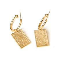 hanging earrings for women fashion jewelry 2020 trend tarot square s925 pin lucky charms unusual pendientes new womens earrings