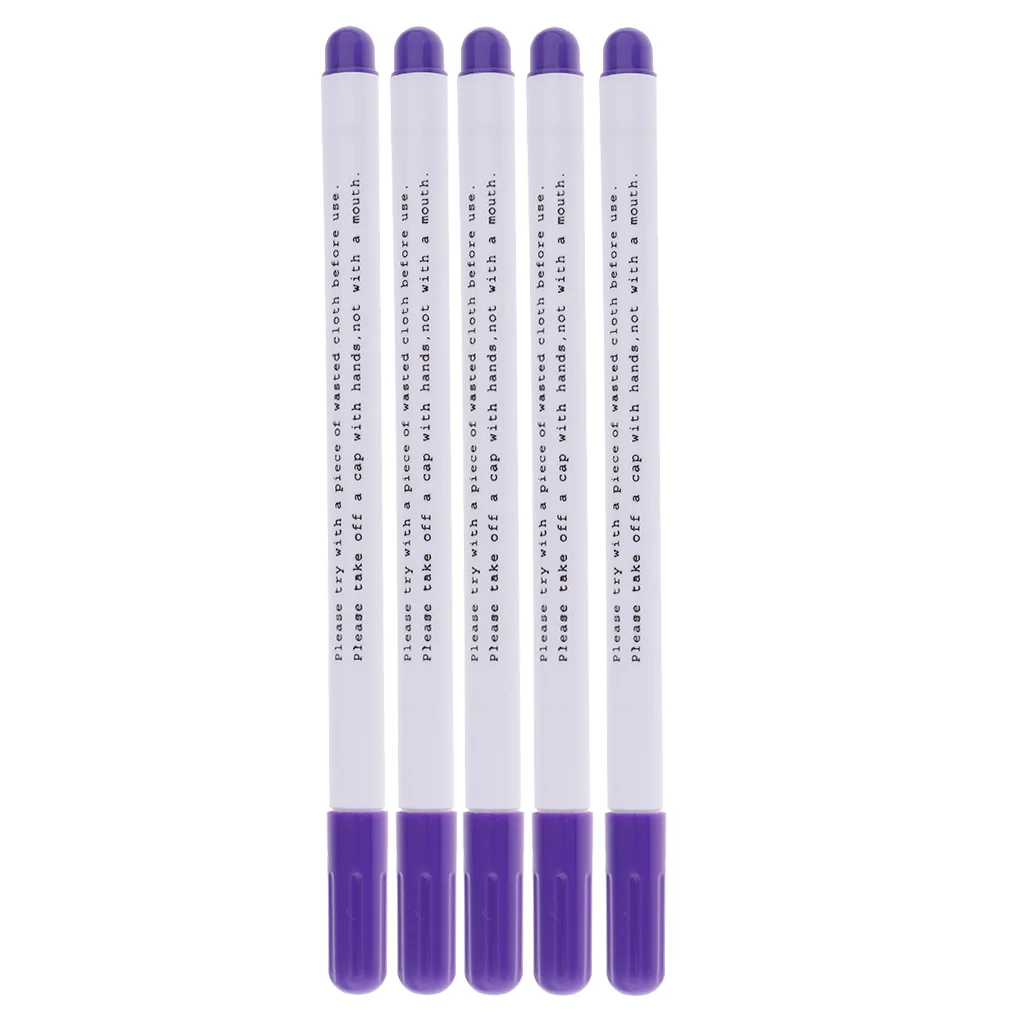 

5pcs Water Erasable Pen Marker Pen For Tailor Fabric Marking Dressmaking Sewing