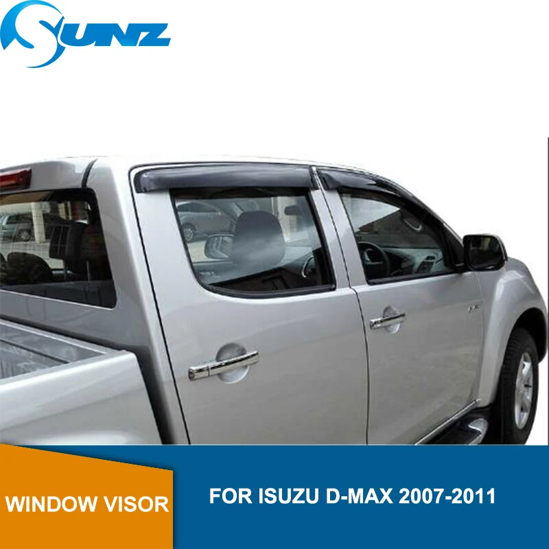 Дефлекторы боковых окон для ISUZU D-MAX 2007-2011, Автомобильный Дверной козырек для Isuzu D-max 2007 2008 2009 2010 2011, автомобильные аксессуары SUNZ