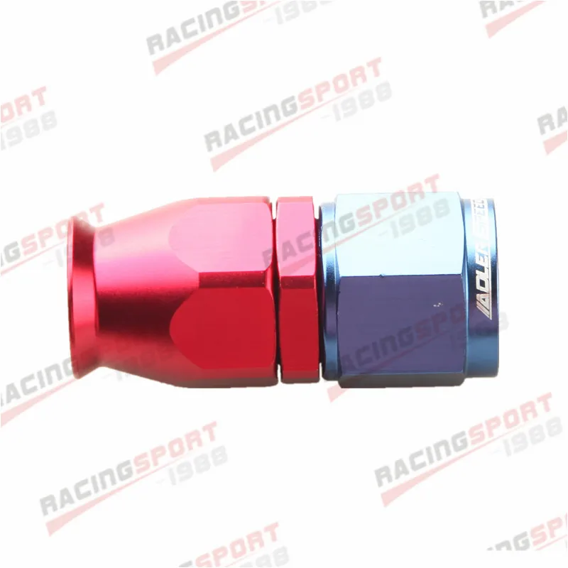 

10AN AN10 AN-10 Straight P-TFE Swivel Fuel Line Hose End Fittings Adaptor Red/Blue