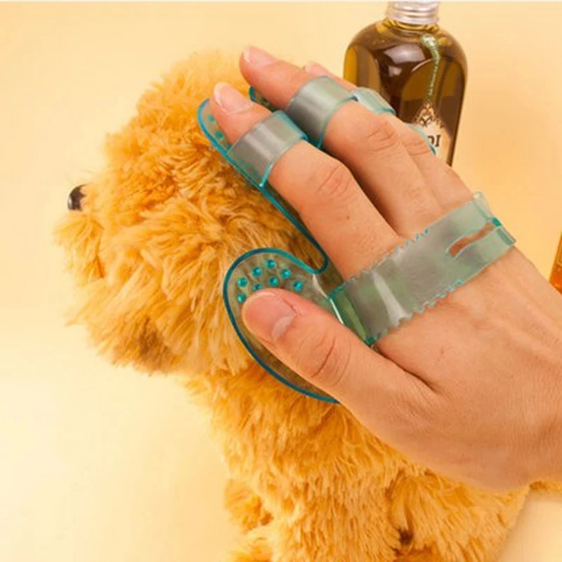 

Dog Cat Bath Brush Portable Transparent Massage Finger Brush Pet Brush Dog Bath Supplies Cat Bath Supplies Massage Floating Hair