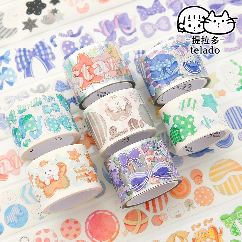 

6PCS/LOT colorful candy Series decorative paper tape masking tape washi tape