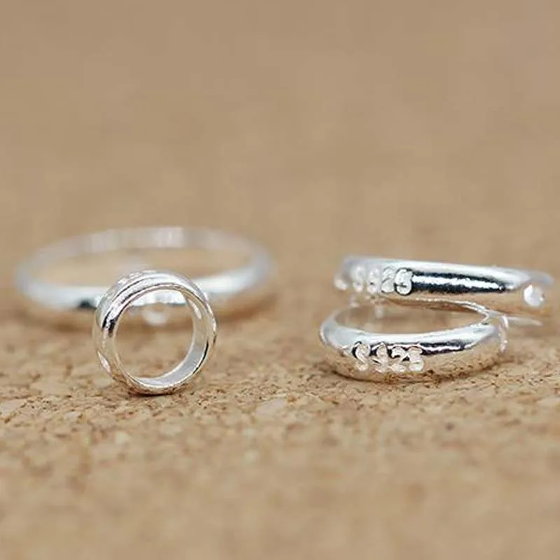 2 шт. обруч из настоящего серебра 925 пробы с бусинами и кристаллами для ожерелья