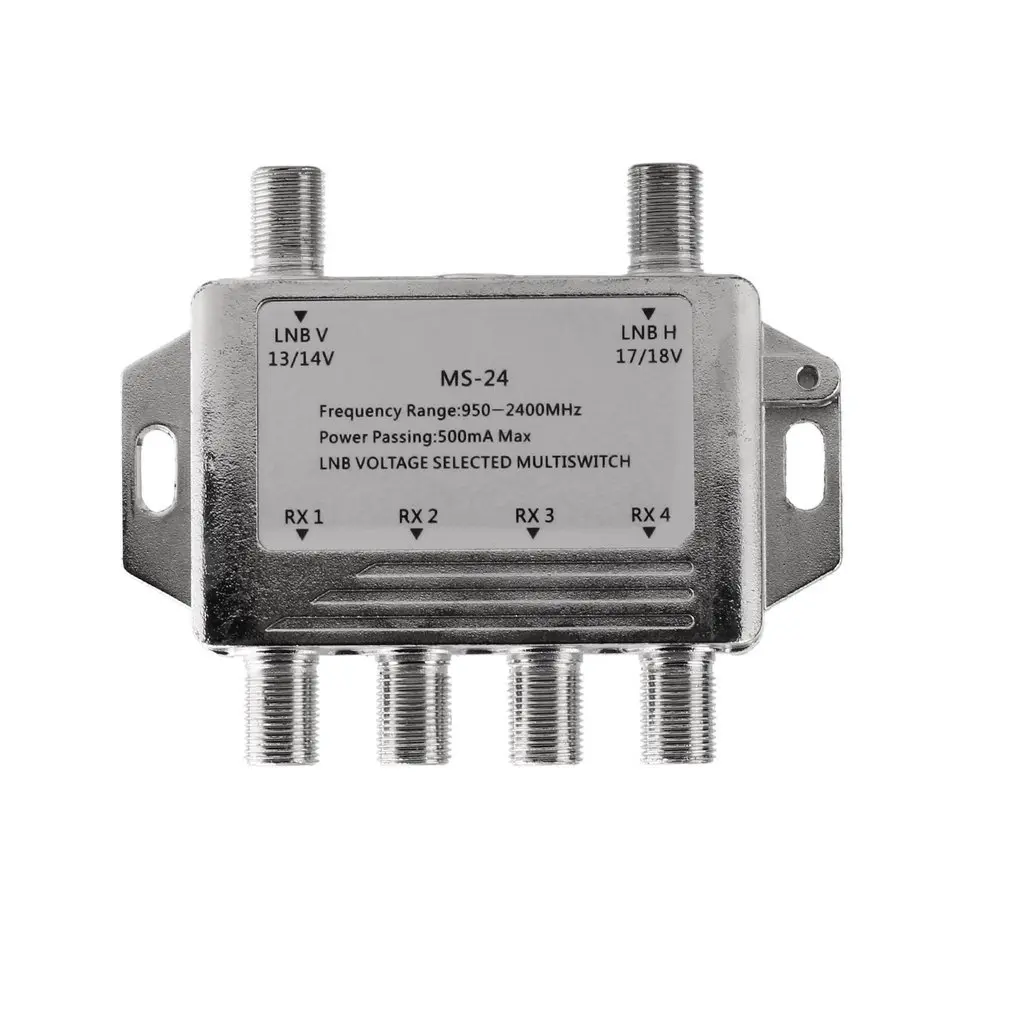 Мини Портативный 2x4 спутниковый сигнал Multiswitch LNB напряжение выбрано 950-2400 МГц