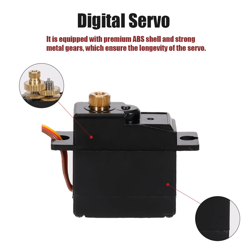 

Digital Servo Metal Gear for WLtoy 1/14 144001 RC Spare Parts