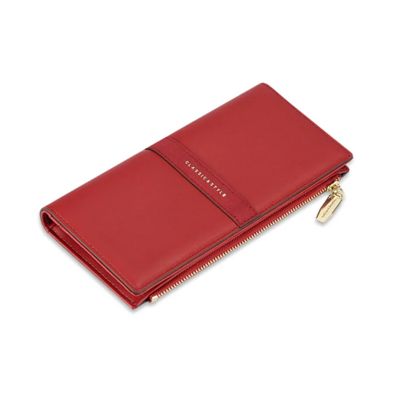 FOSIZZO Wallet For Cards And Money With Coin Pocket For Women Long PU Leather Coin Purses Designer Luxury Brand Wallet Case 3024