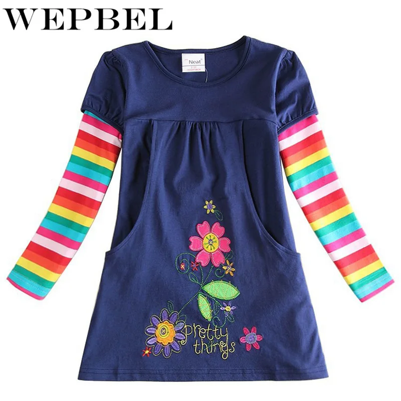 WEPBEL/ковбойские подтяжки для девочек; джинсовое платье на бретелях для девочек; джинсовый сарафан; Детские повседневные платья для девочек; одежда для малышей; От 2 до 12 лет