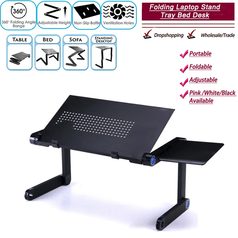 

Furniture Desk For laptop Bed table Folding side table bed tray small lunch Table for laptop Laptop stand Room desks Book stand
