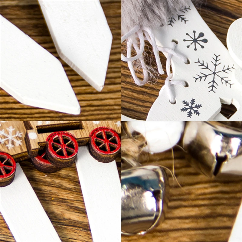 Рождественские украшения креативный Санта Клаус деревянная роспись сделай сам