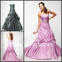 free shipping evening gown 2020 new style hot seller sexy sweetheart handmade pleat custom a line taffeta prom dresses