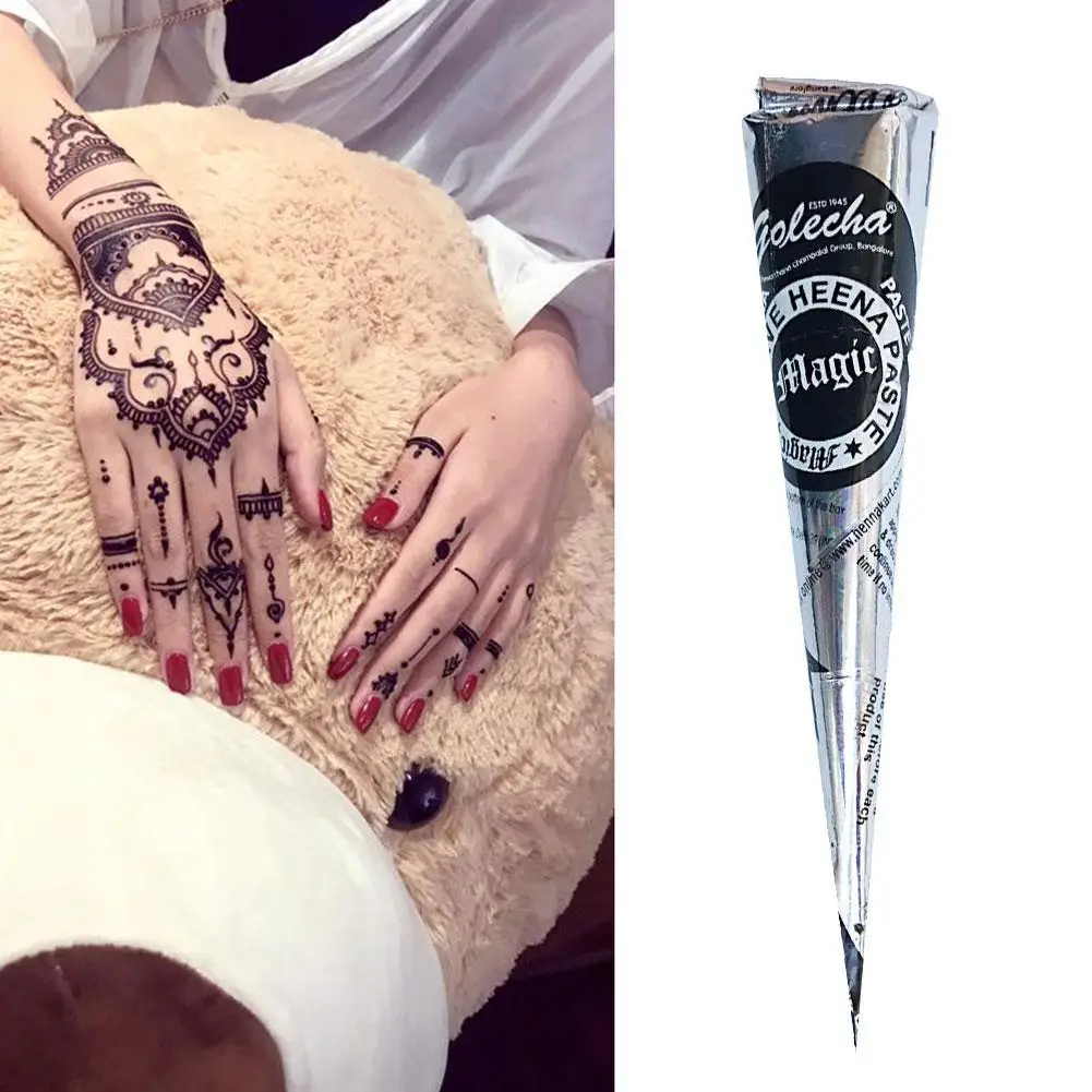 Водостойкая индийская паста хны временная татуировка для тела коричневый Менди