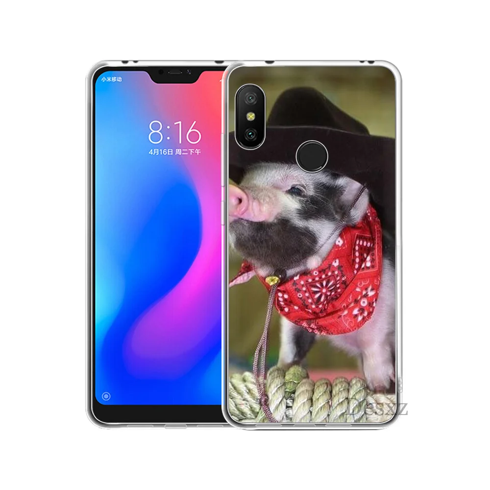 Чехол смешной с изображением поросенка для Xiaomi Redmi mi 8 SE Примечание 5 5A 6 6X Pro X 2S A2 Lite
