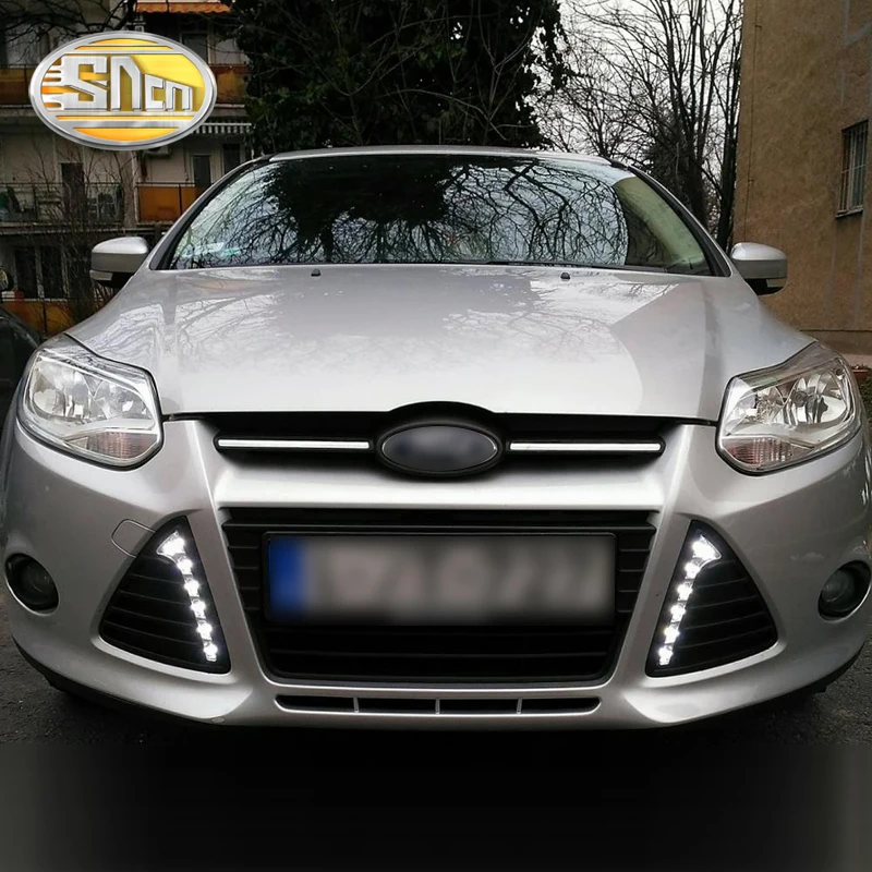 SNCN светодиодный дневные ходовые огни светильник для Ford Focus 3 MK3 2012 2014 желтый