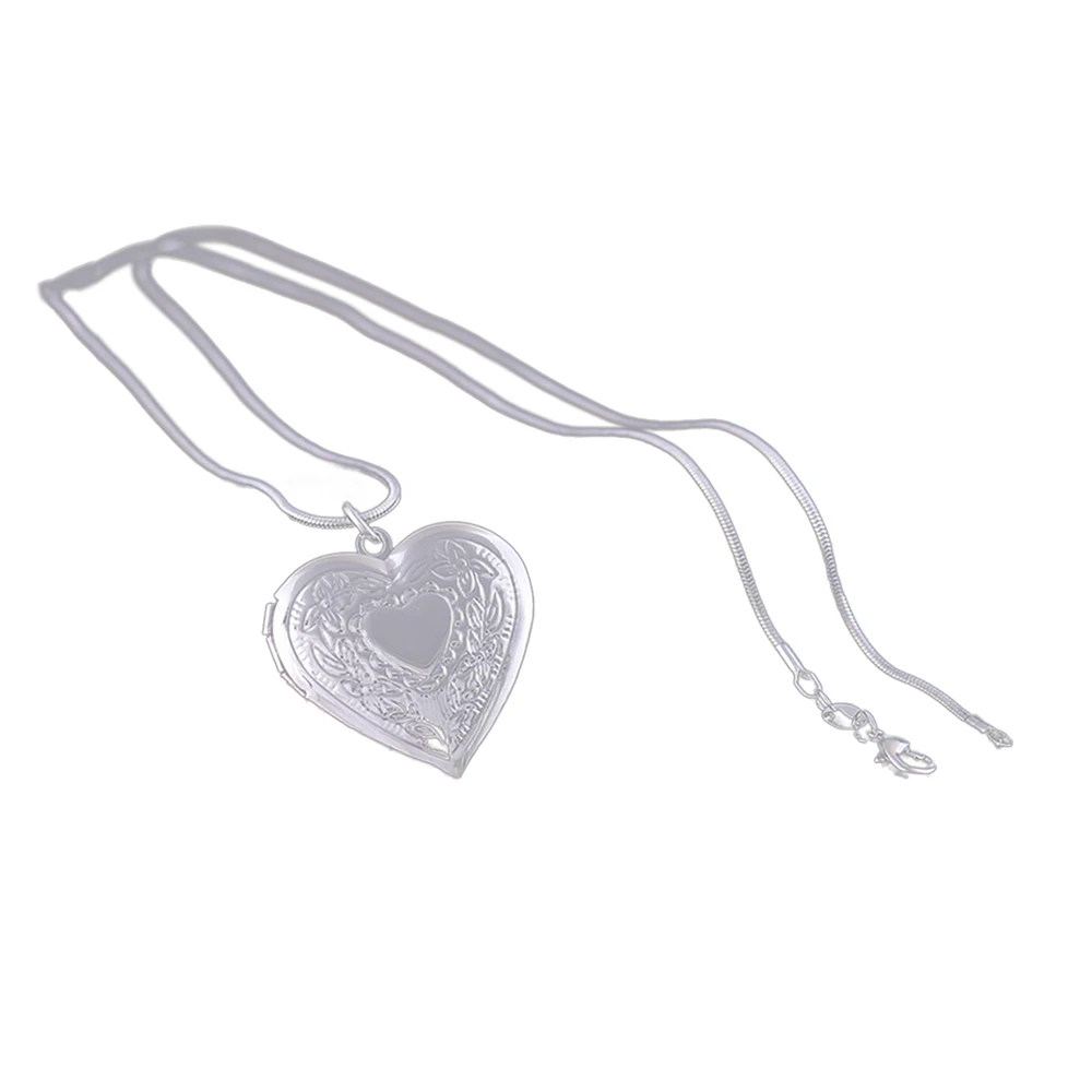 Высокое качество ключицы цепь фоторамка ожерелья сердце любовь кулон ожерелье