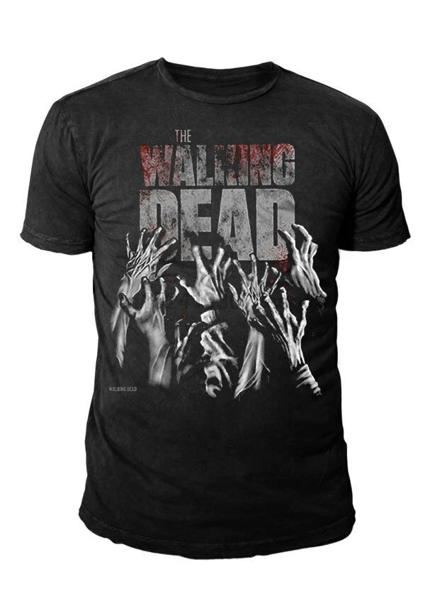 The Walking Dead Herren футболка зомби руки достижения (Шварц) (S XL)| |