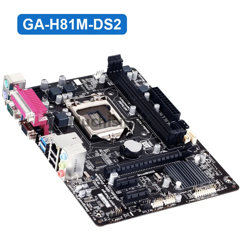 GIGABYTE GA-H81M-DS2 настольная материнская плата H81 Socket LGA 1150 i3i5 i7 DDR3 16G Micro-ATX UEFI биос оригинальная Отремонтированная материнская плата