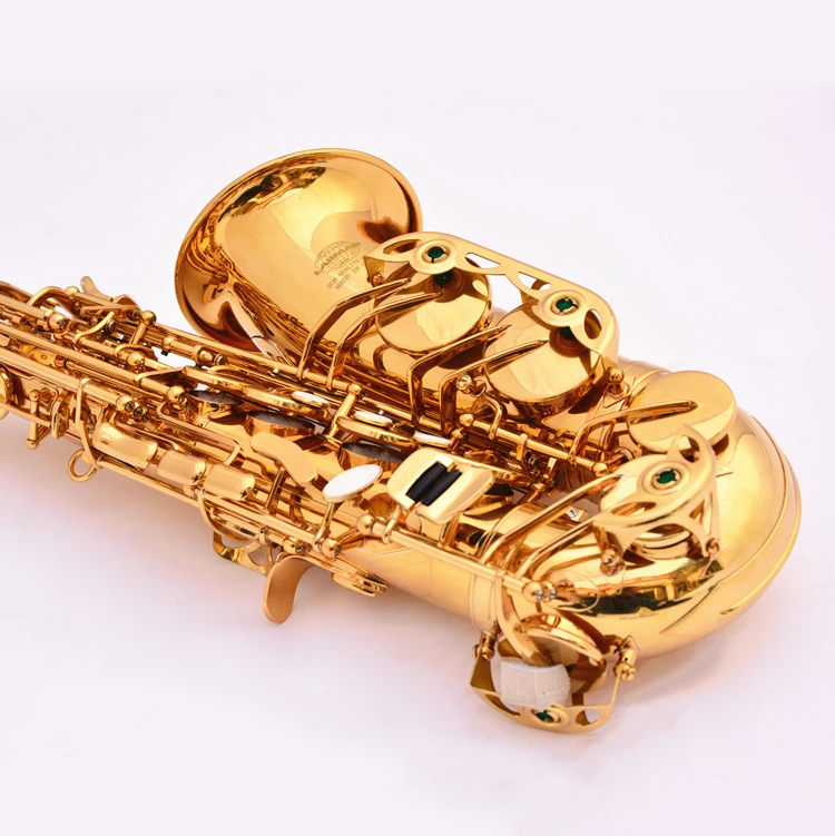 Золотой лак, латунный альт-инструмент, аксессуары, профессиональный Eb OEM, Китай, Саксофон альт