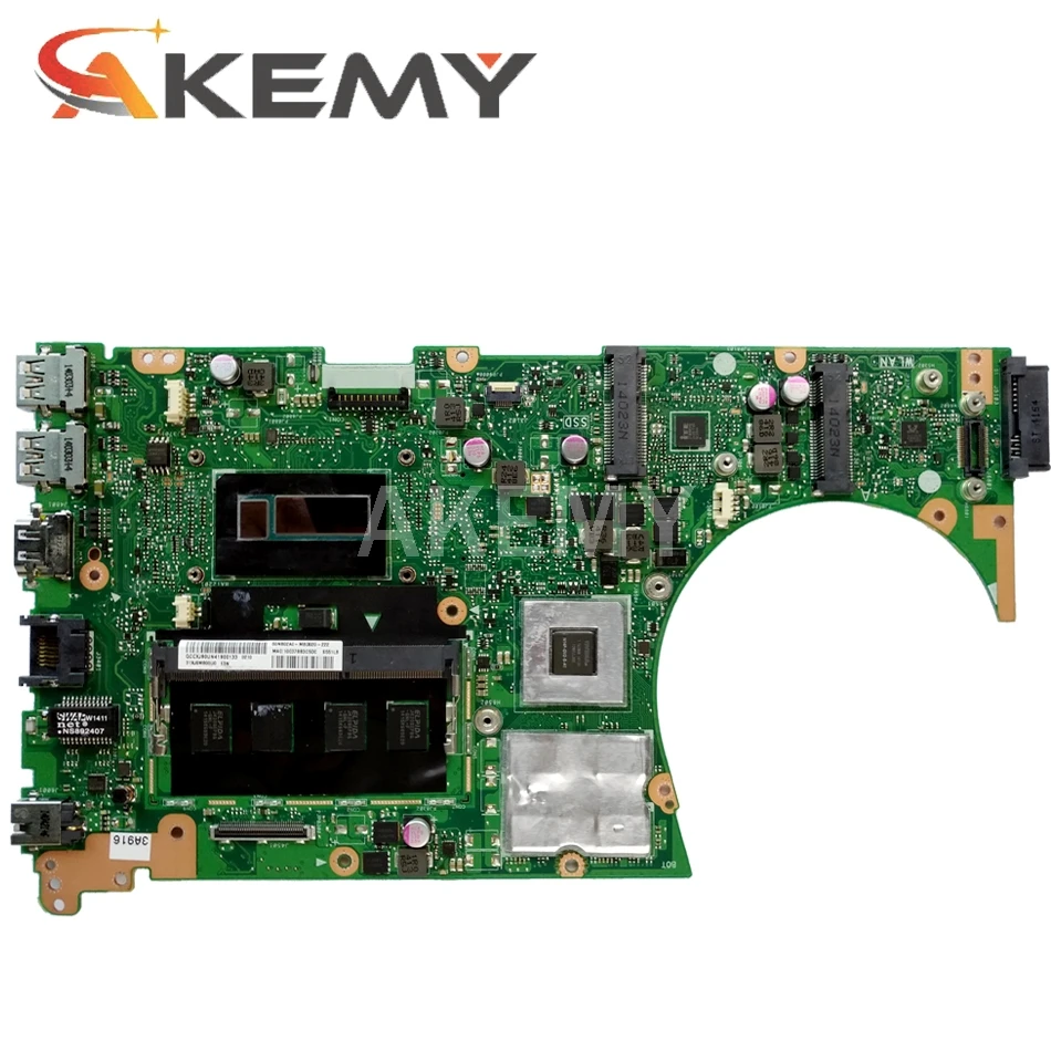 

Akemy For ASUS S551LN Laotop Mainboard S551 S551L S551LB S551LN R553L Motherboard with GT840/V2G I3-4010 CPU 4G RAM